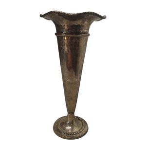 International Silver Co Fluted Silver Vase Weighted:  1995 Futurity